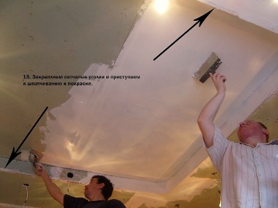 Двухуровневый потолок из гипсокартона своими руками монтаж