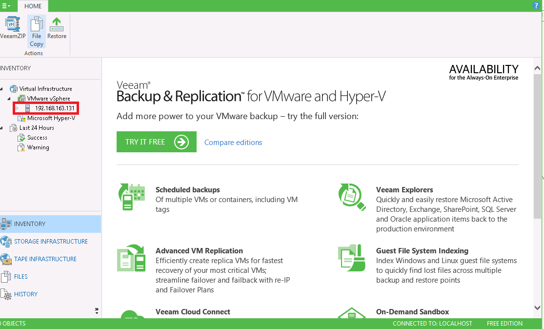 How to take VM Backup free using Veeam Backup and Replication