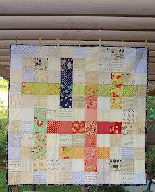 Crossword Puzzle Quilt by Fabric Mutt