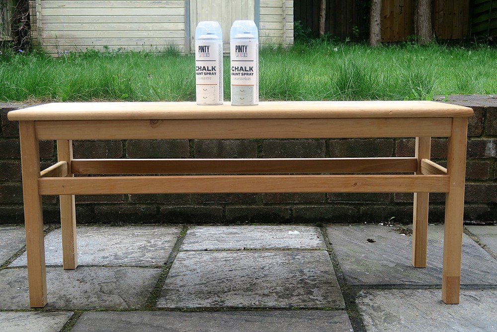 Wooden Bench Makeover with Pinty Plus Chalk Paint LadyBug Home and Designs
