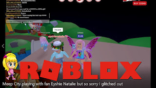 Chloe Tuber Roblox Meep City Gameplay Playing With Fan Eyshie