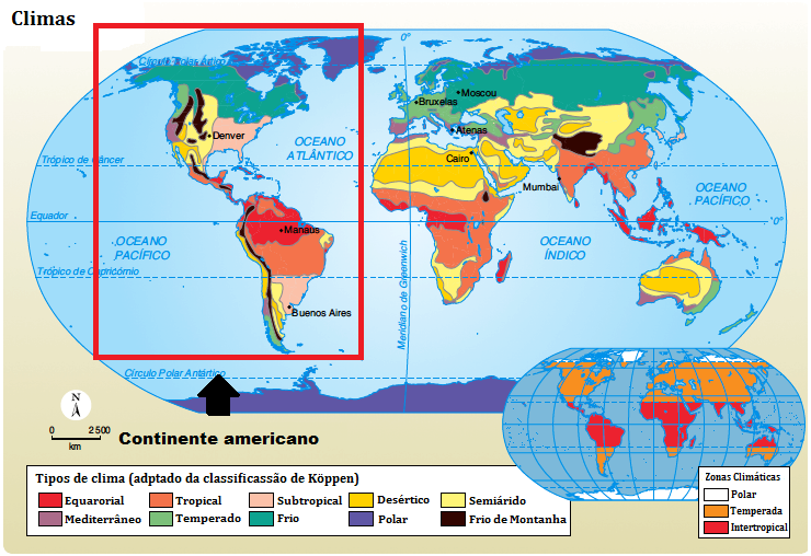 PRINCIPAIS ASPECTOS FÍSICOS DO CONTINENTE AMERICANO
