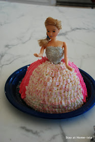 princess cake with a ruffle skirt