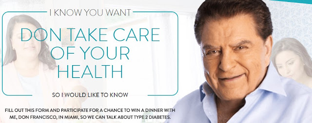 Conoce a Don Francisco Sweepstakes Boehringer Ingelheim Pharmaceuticals wants Hispanics to have the chance to enter to win a trip to Miami to meet Mario Kreutzberger, AKA, Don Francisco to discuss type 2 diabetes!