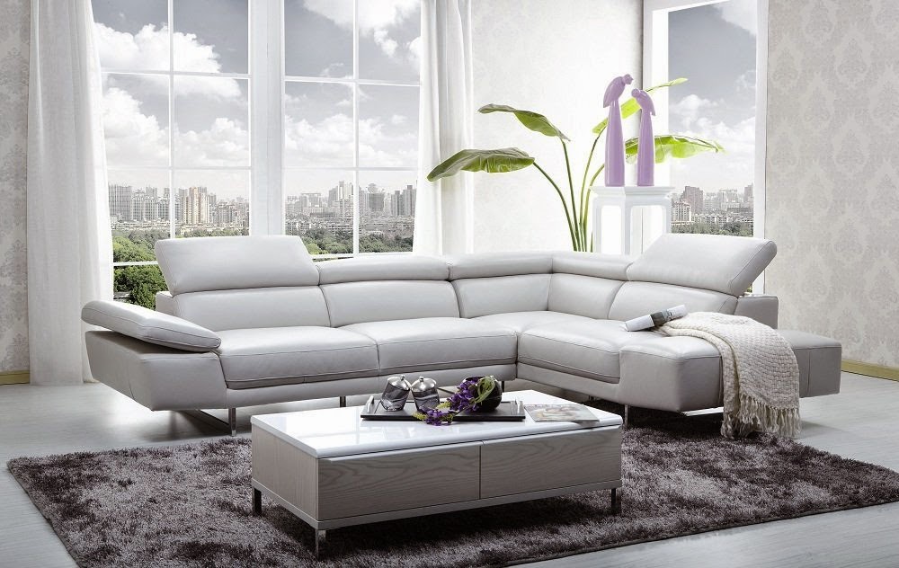 white leather reclining sectional sofa