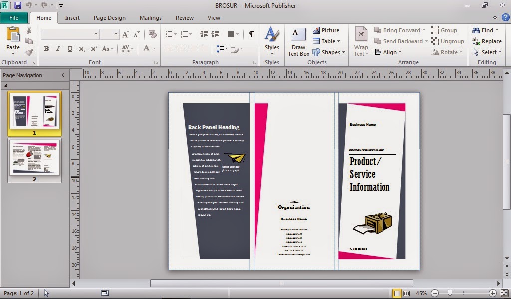 Cara Membuat Banner Di Microsoft Publisher 2010