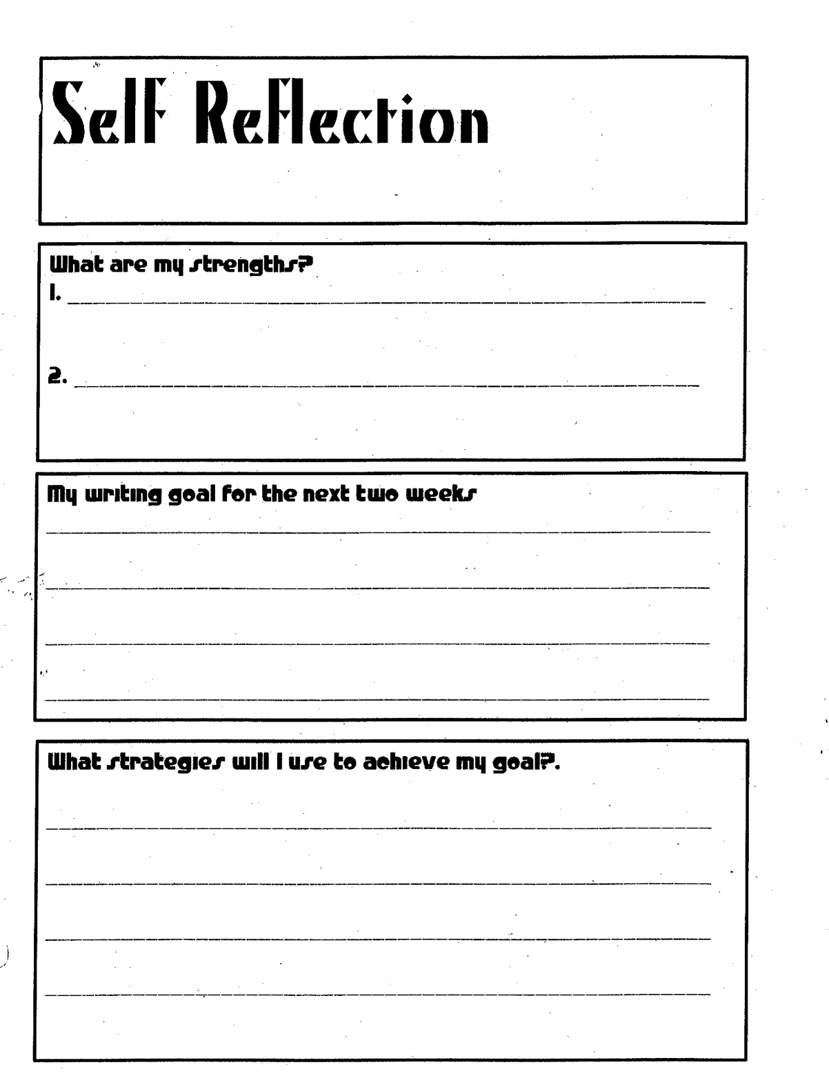Printable Self Reflection Journal Template - Printable Templates Free