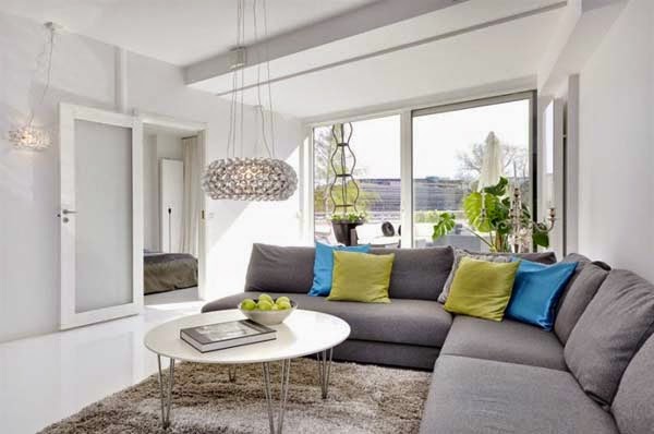 Small apartment decorated in white