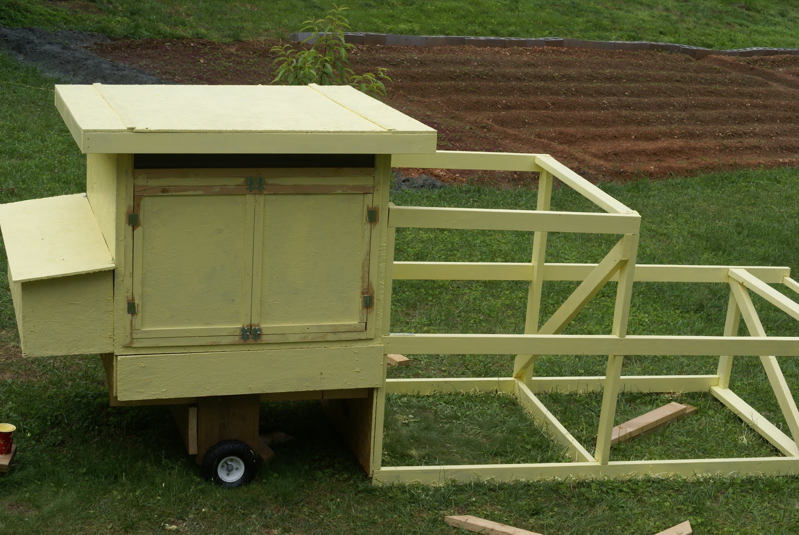 My Hauser Homestead Chicken Tractor and Garden