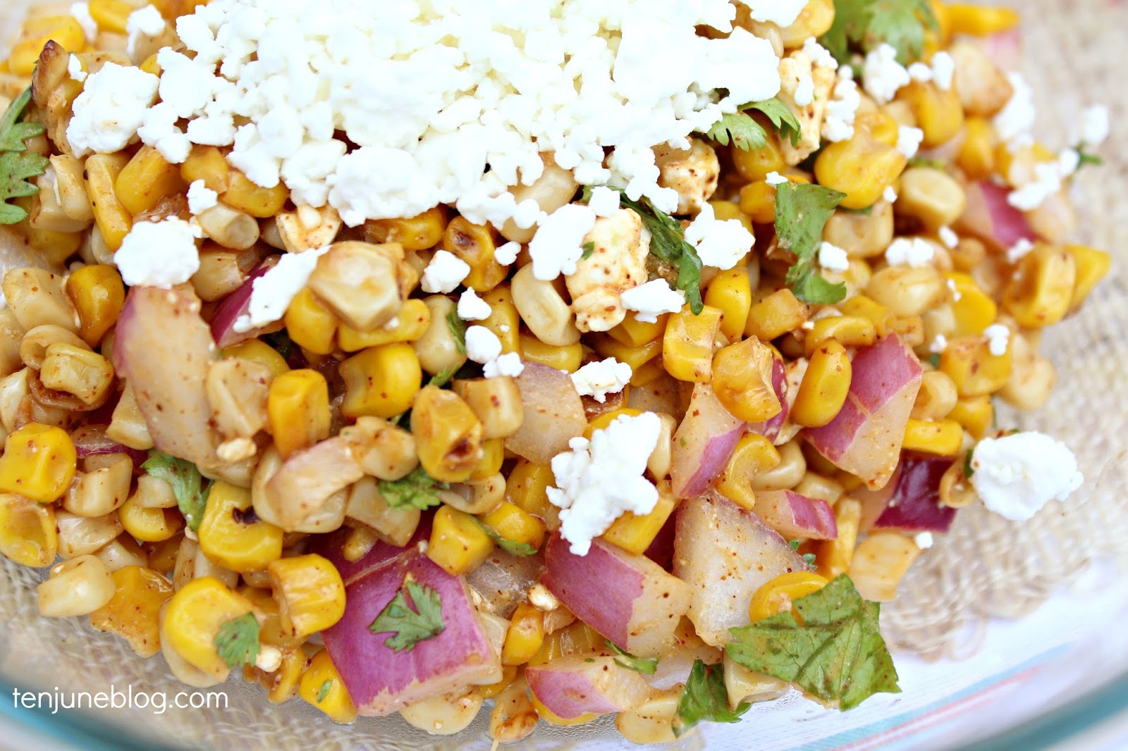 Ten June Mexican Corn + Cheese Salad for Veggie Taco Night