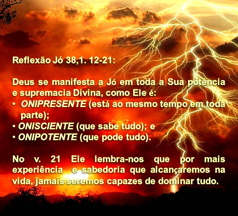 Resultado de imagem para Jó 38,1.12-21;40,3-5