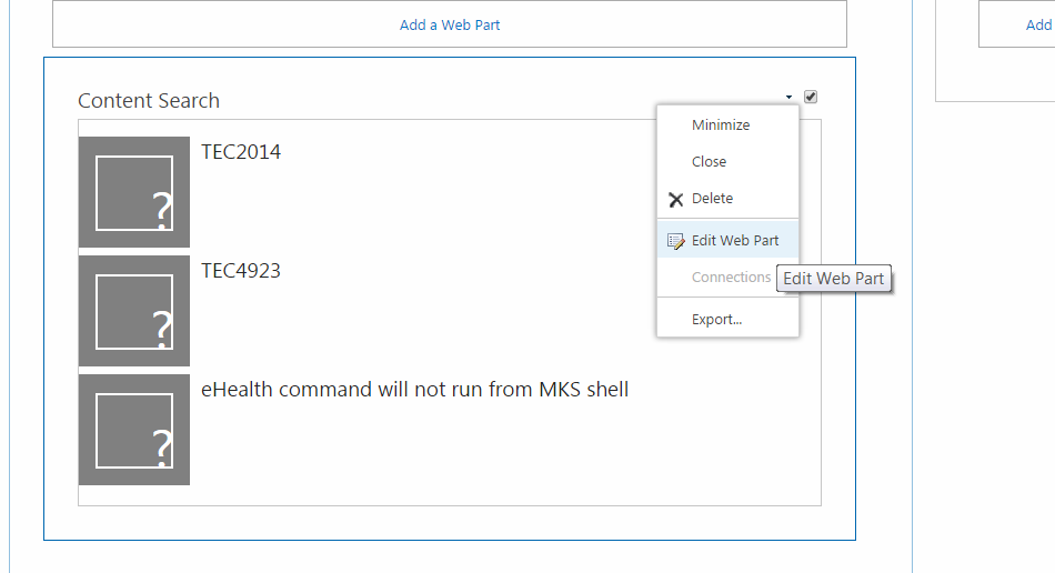 Purna's MORE SHAREPOINTS Content Search Part as a Rotating Banner