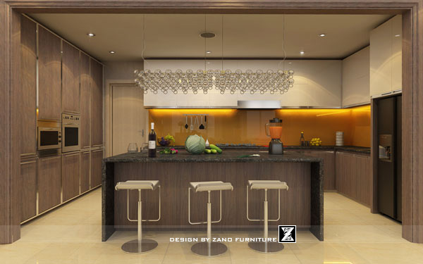 Thiết kế nội thất bếp và phòng ăn căn hộ 3401 Topaz 2 - Sai Gon Pearl 3