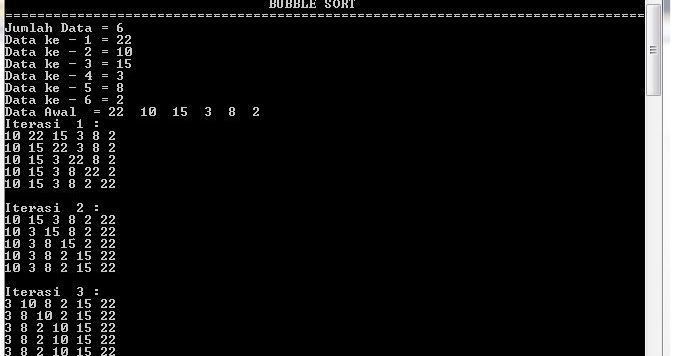 BLOG PEMROGRAMAN: Program Bubble Sort pada C#
