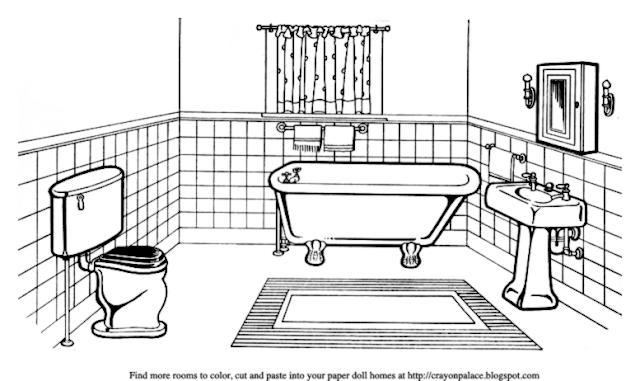 Clean Bathroom Coloring Page Coloring - Bathroom1grimm2017 