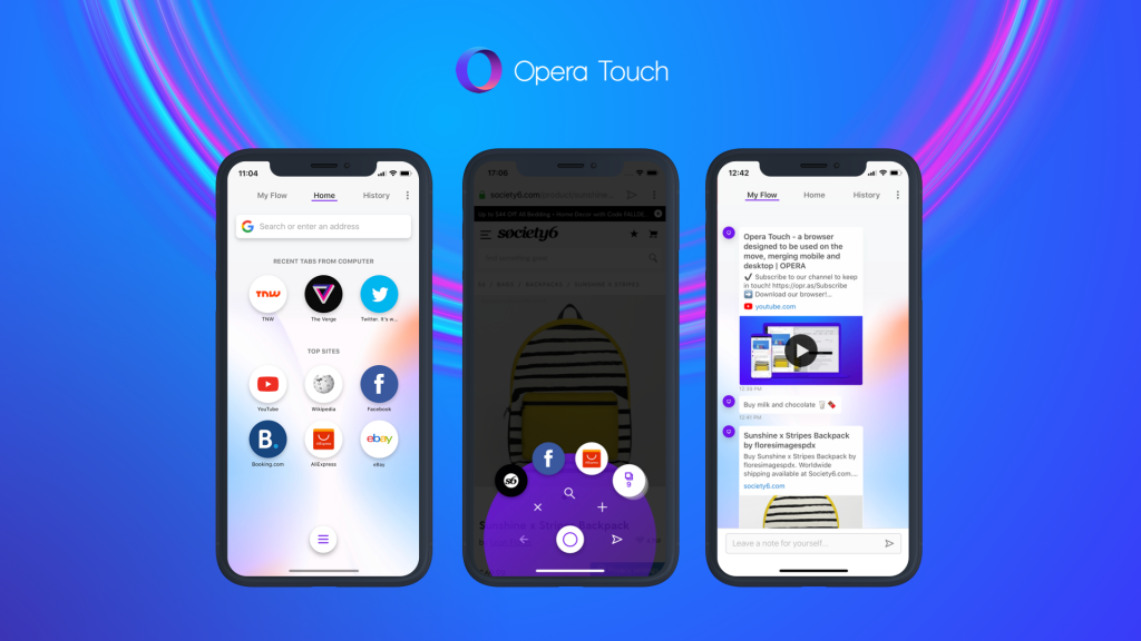Opera Touch comes to Apple App Store with Action Button and QR Code