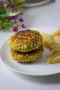 Sabudana Chana Vada Sago Chickpea patty burger garbanzo fritter wada pakoda bonda sabakki