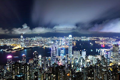 Ciudad de Hong Kong vista por la noche - Night view cities of the world