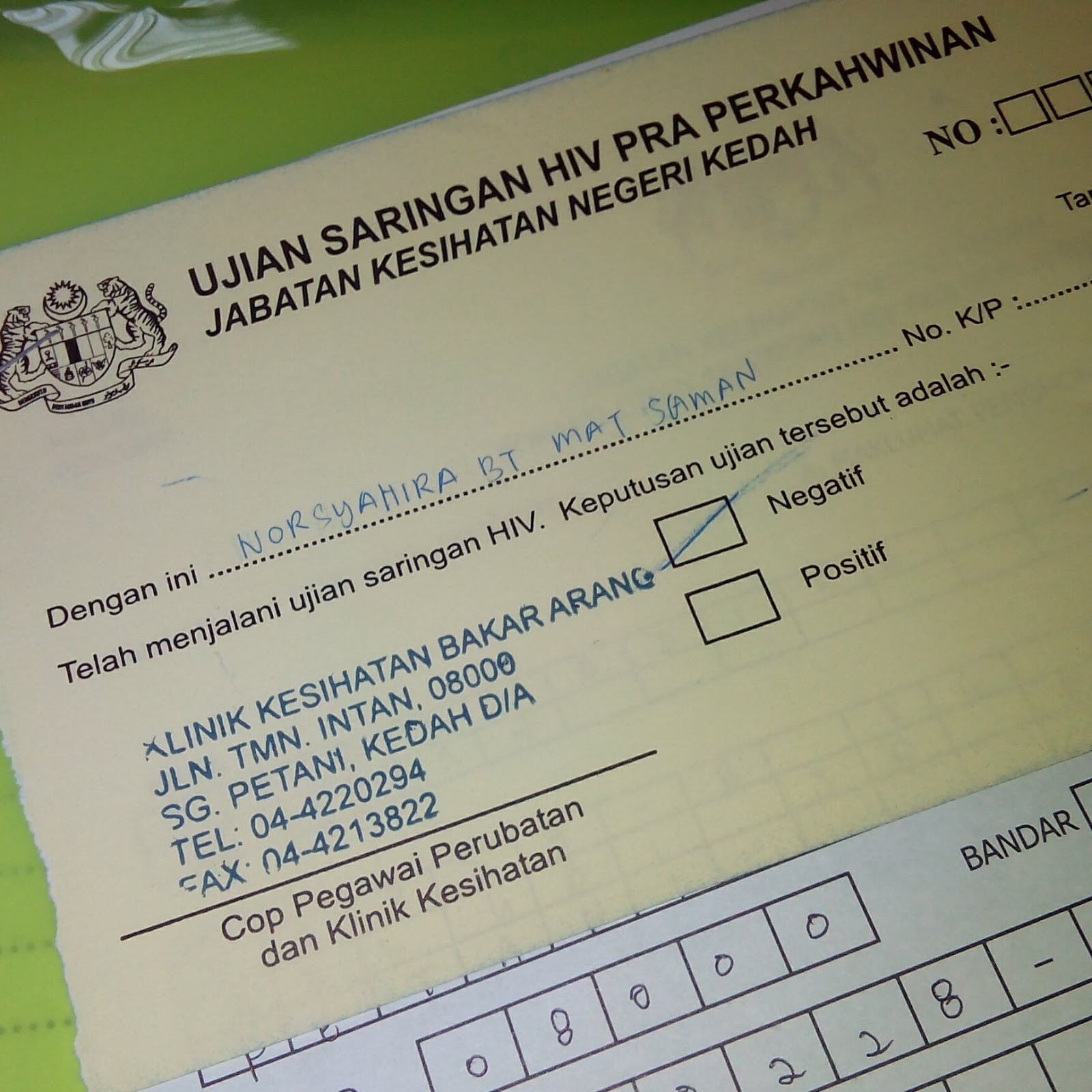 Ujian Saringan HIV Pra Perkahwinan
