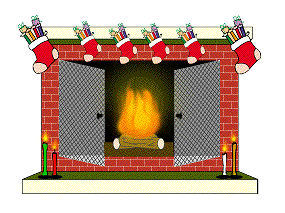 Animated Fireplace Christmas Gif
