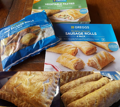 Greggs pasties and sausage rolls from Iceland