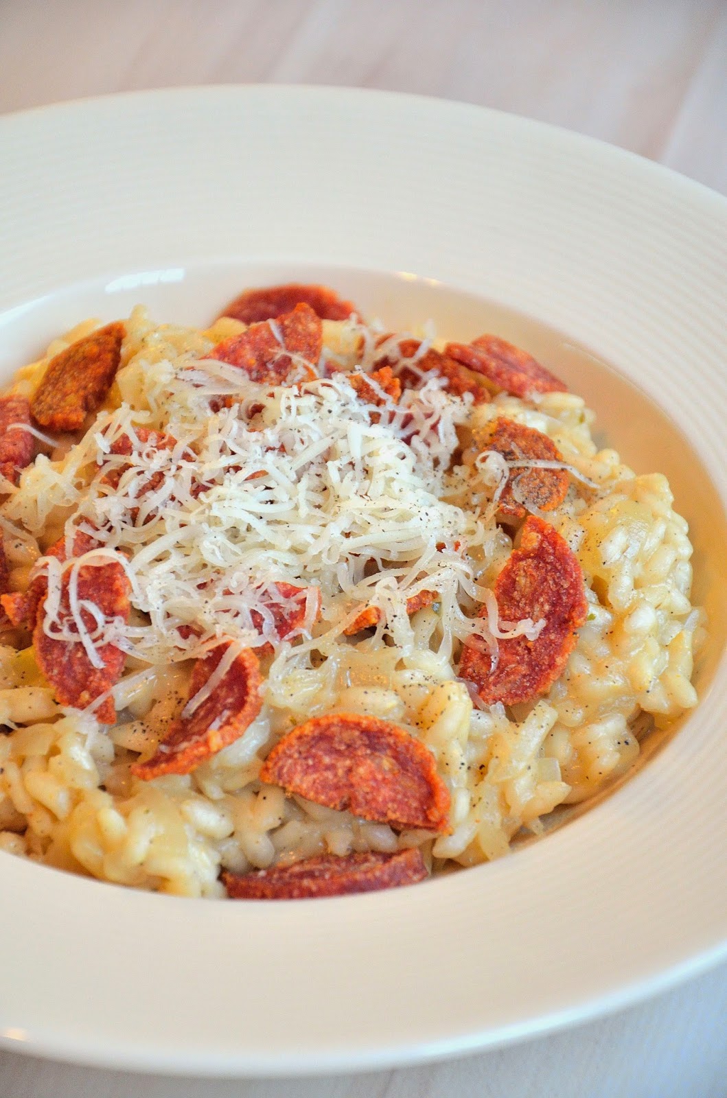 In cooking we trust: Risotto z salami i serem fontina