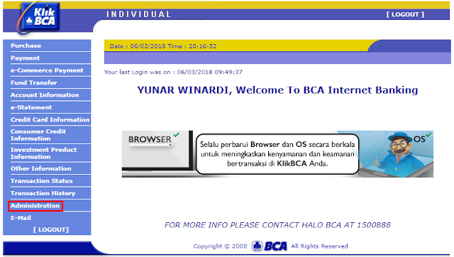Cara Menghapus Transfer List (daftar transfer) di Klik BCA