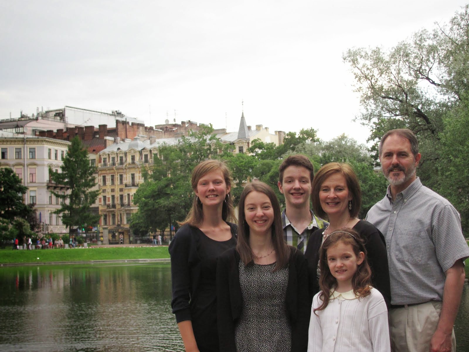 O'Byrnes in Yusupov Park, Saint Petersburg, Russia, June 2014