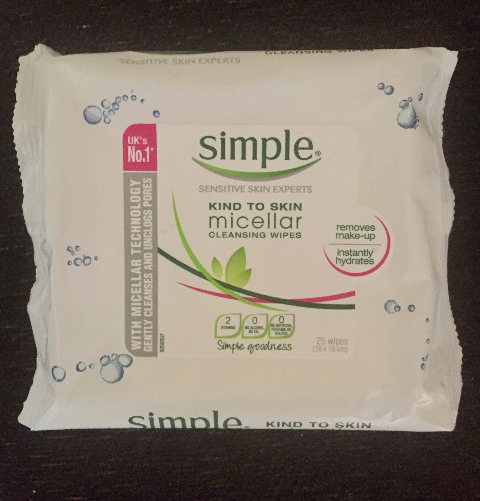 Simple Micellar Cleansing Wipes Pk 25 Holy Grail Beautyy