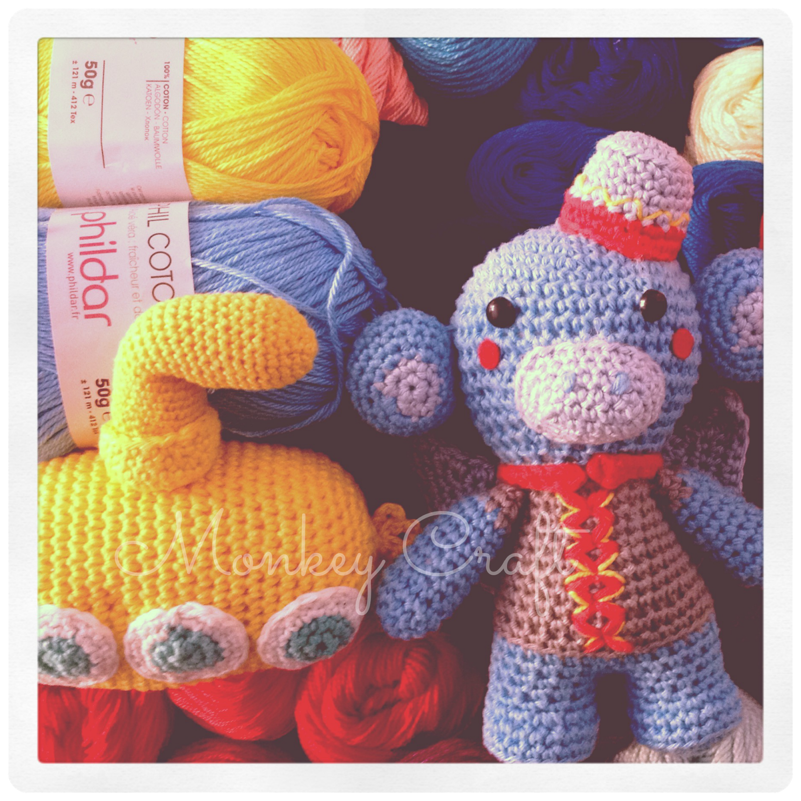 monkey and submarine amigurumi