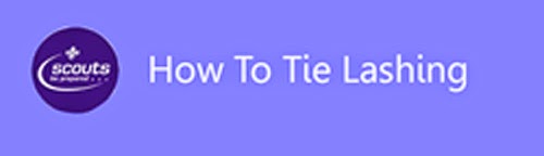 How to tie lashing