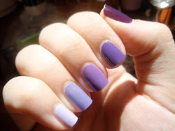 purple ombre nails nail different each polish