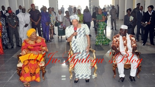 Imo Governor, Rochas Okorocha Unveils Statue in Honour of Liberia's President, Johnson-Sirleaf (Photos)