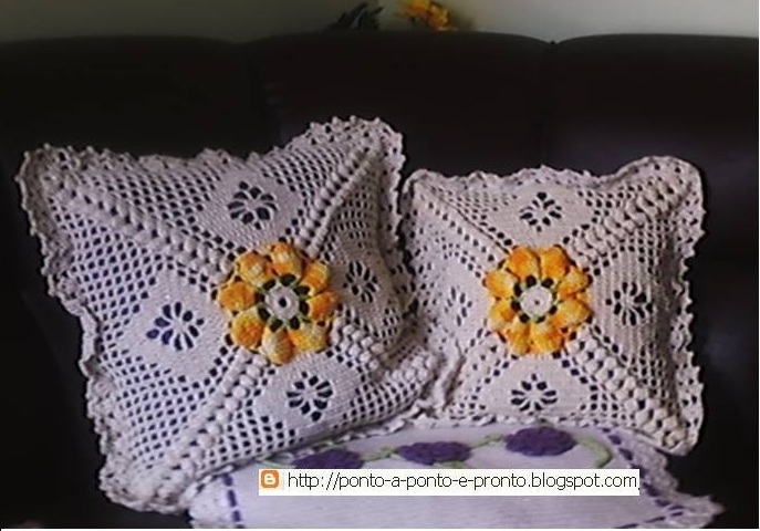 Capa de Almofada em crochê passo a passo YouTube