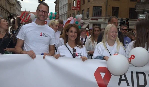  Princess Marie of Denmark attended the Copenhagen Pride 2016 events at the City Hall Square (Regnbuepladsen) in Copenhagen