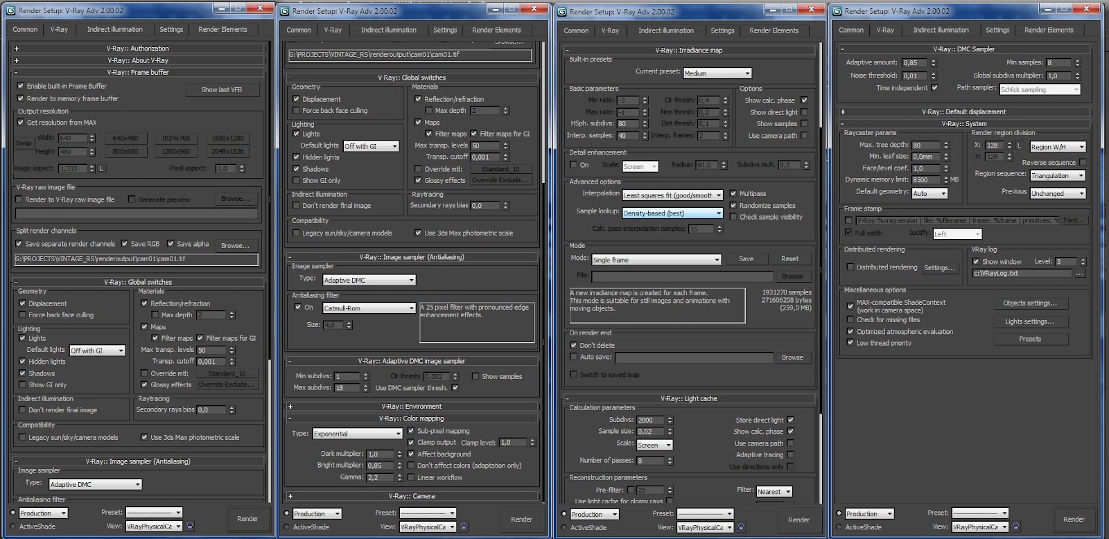 настройки света в 3d max vray интерьер