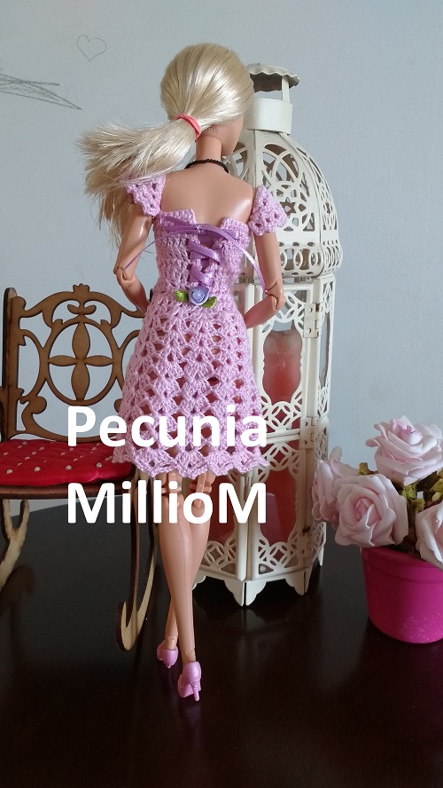 Vestido de Crochê Para Barbie Por Pecunia Milliom 