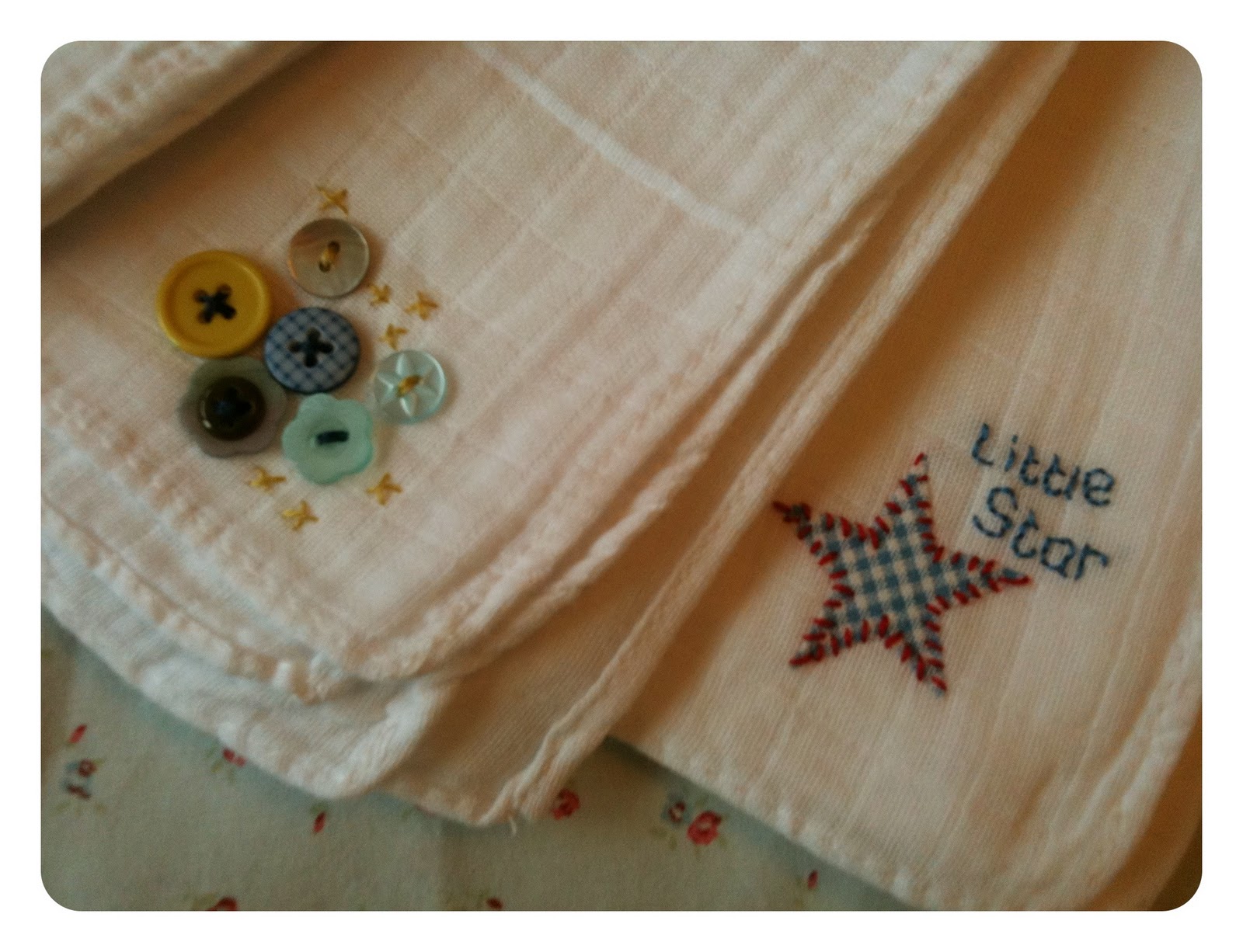 My Poppet Petite Embroidered Baby Muslin Squares