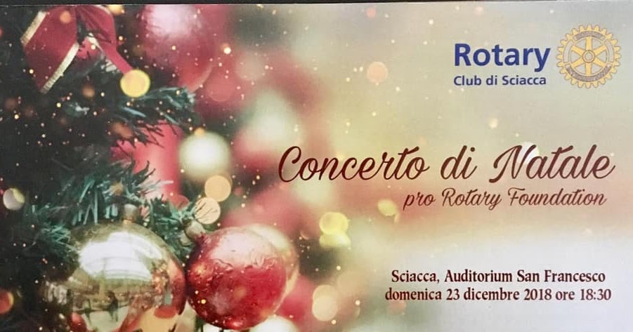 Natale Sciacca.Rotary Club Sciacca Concerto Di Natale Pro Rotary Foundation