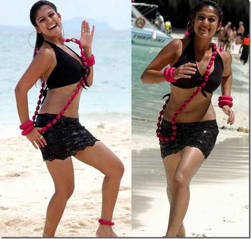 South Indian actress Nayantara hot boobs show and boobs press.