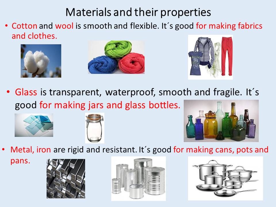 recursos EDUCATIVOS para casa DIFFERENT TYPES OF MATERIALS tipos de