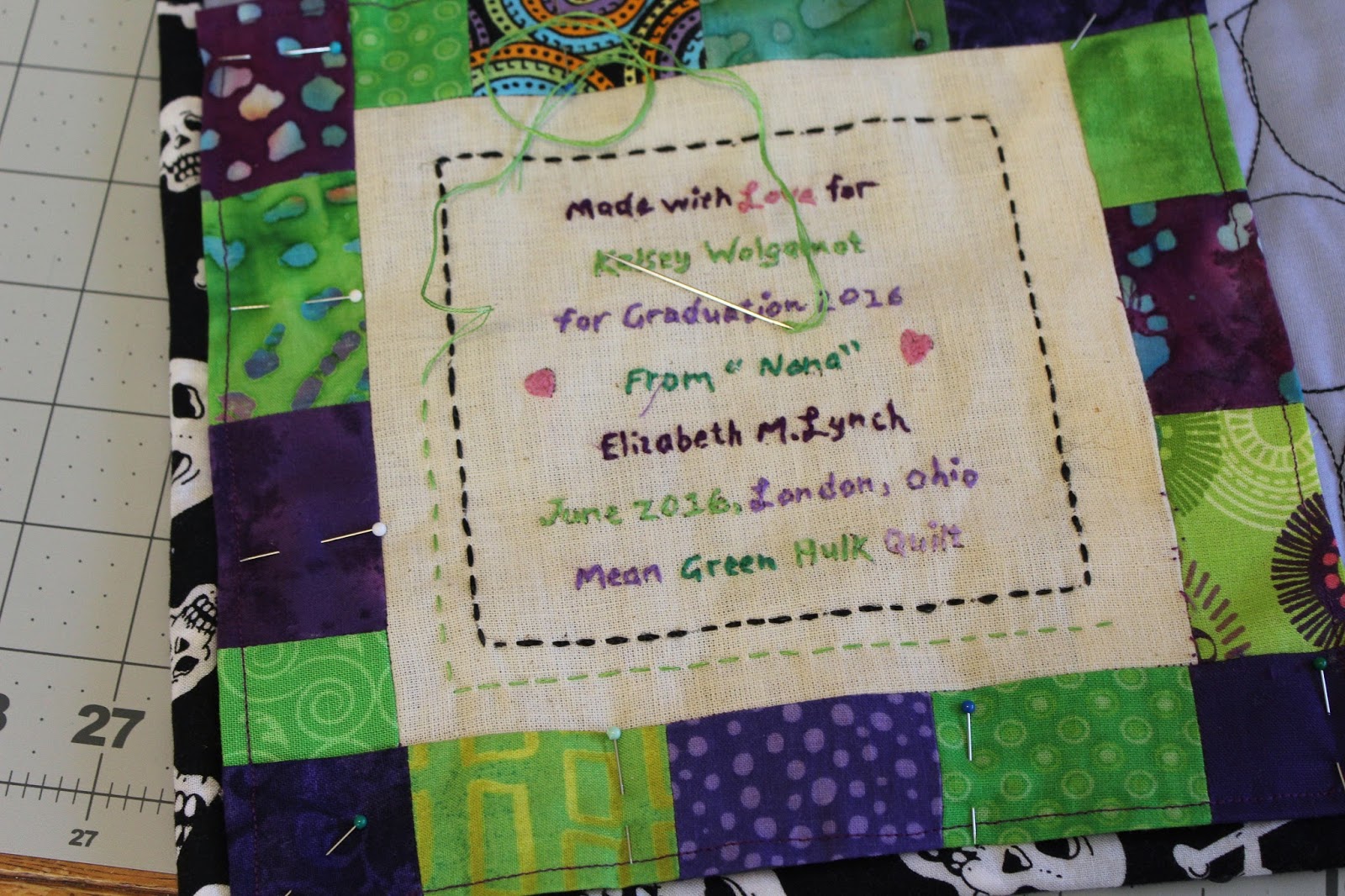 Ohio Thoughts How to Make a Quilt Label