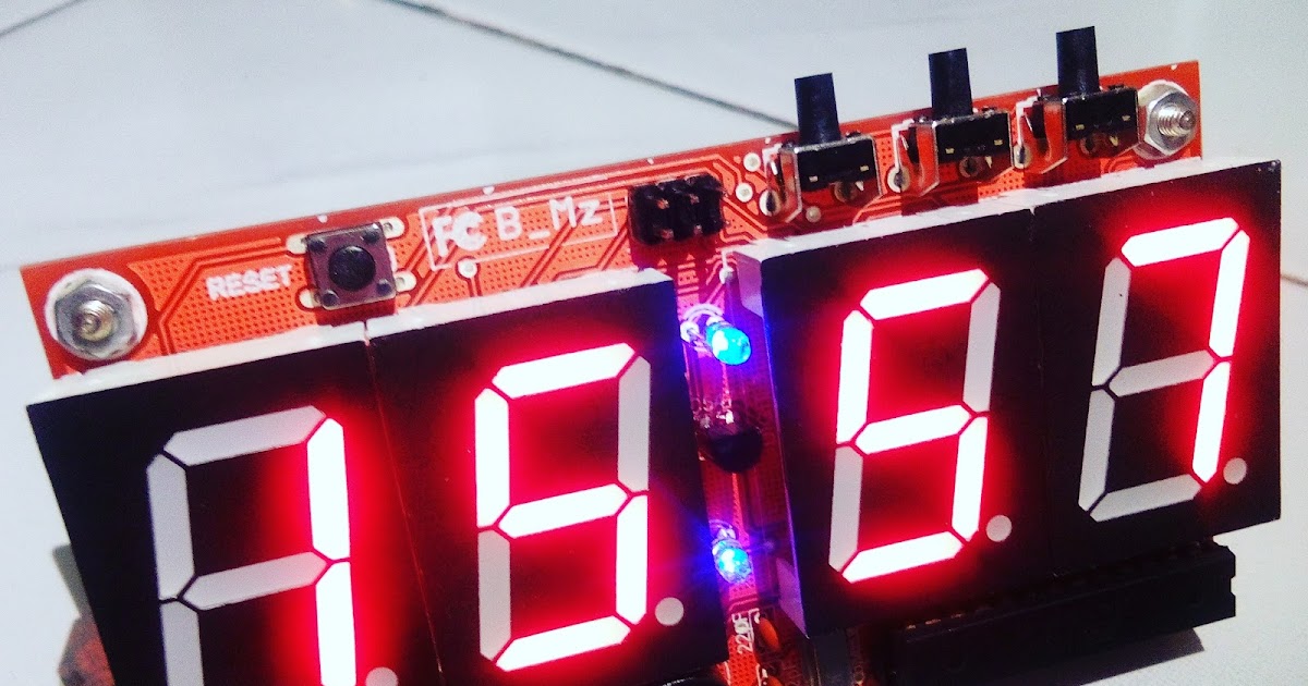 Jam Digital Alarm Arduino Display Seven Segment 4 Digits - Dicky B_Mz