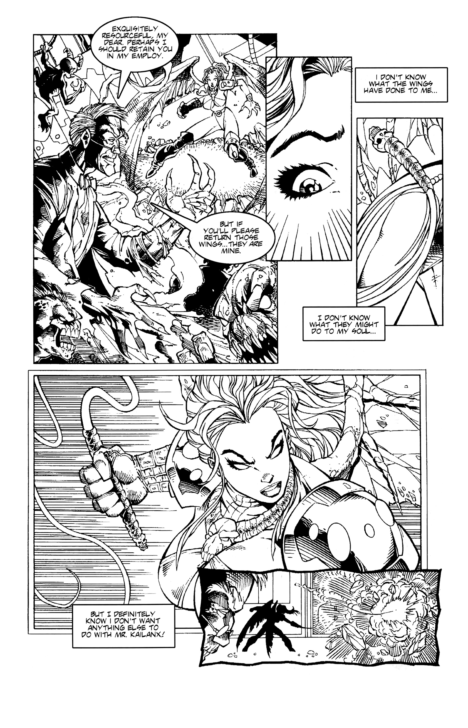 Read online Warrior Nun: Black & White comic -  Issue #10 - 10