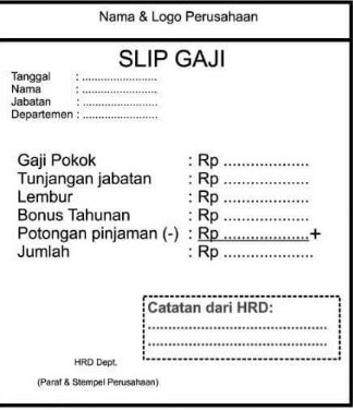 Contoh Slip Gaji Karyawan Lengkap Contoh Slip Gaji Karyawan Lengkap