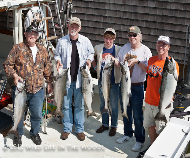Salmon Fishing in Lake Michigan.