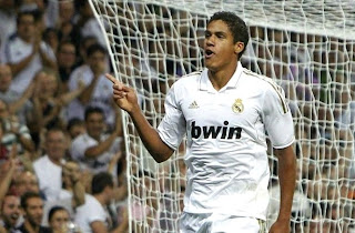 Varane celebrates his first goal for Real Madrid