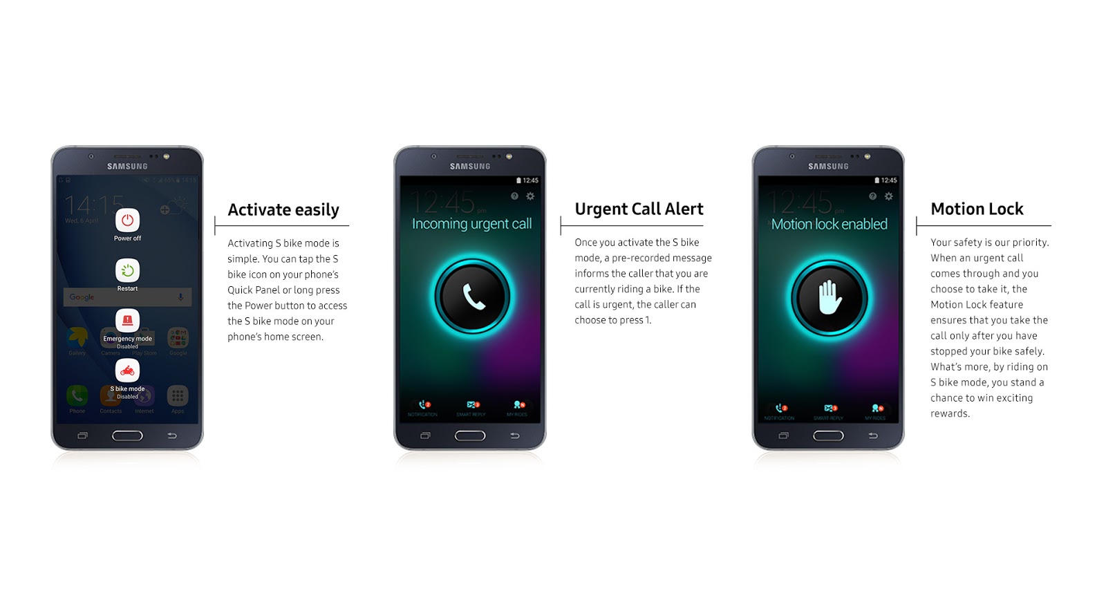 Samsung Galaxy J7 (2016) Edition with S bike mode