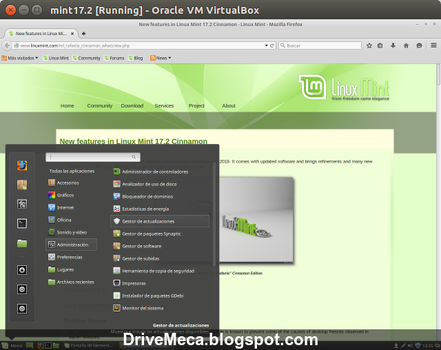 DriveMeca instalando Linux Mint Rafaela paso a paso