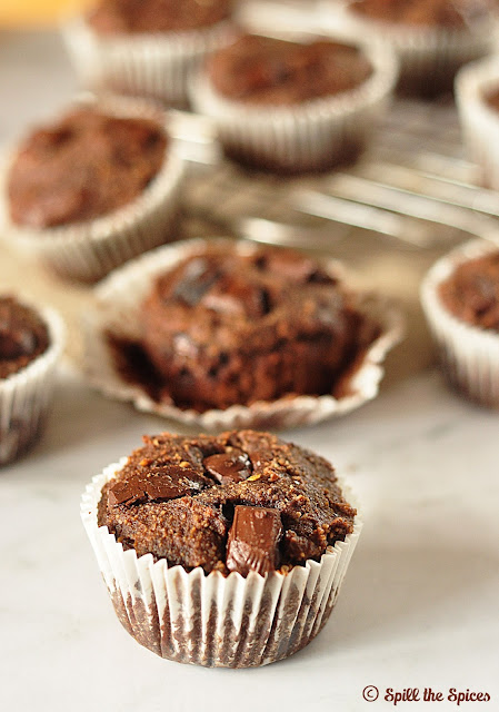 Chocolate Banana Flax Almond Meal Muffins #BreadBakers ... Chocolate Banana Flax Almond Meal Muffins #BreadBakers ...